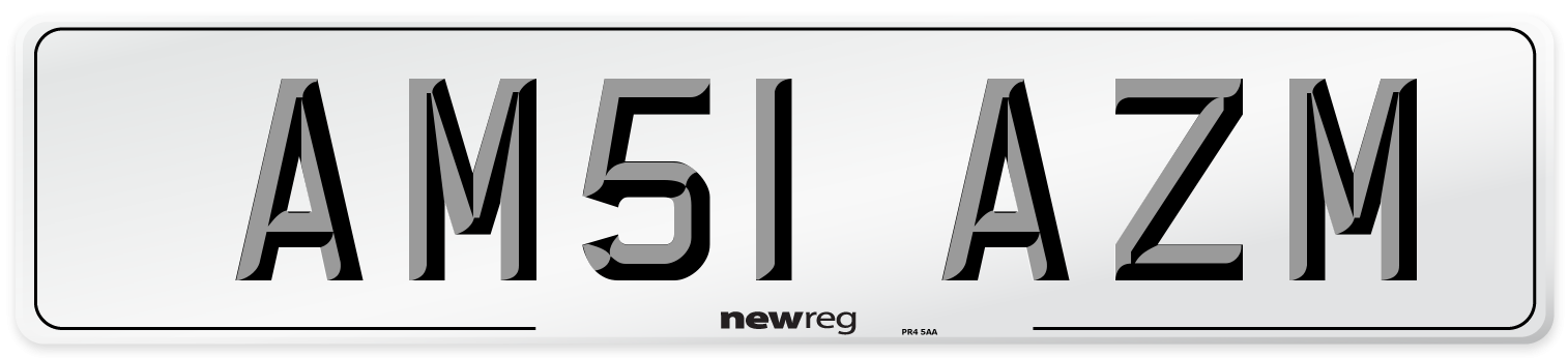 AM51 AZM Number Plate from New Reg